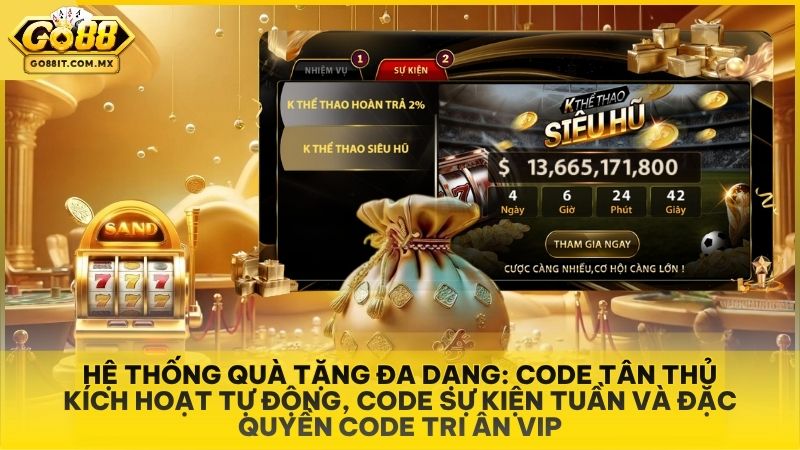 Điểm danh những loại Giftcode giá trị cao dành riêng cho cộng đồng hội viên Go88