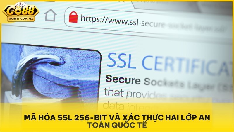 Chính Sách Bảo Mật Go88 - Bảo Vệ An Toàn Dữ Liệu Hội Viên 2 Mã hóa SSL 256-bit và xác thực hai lớp an toàn quốc tế.