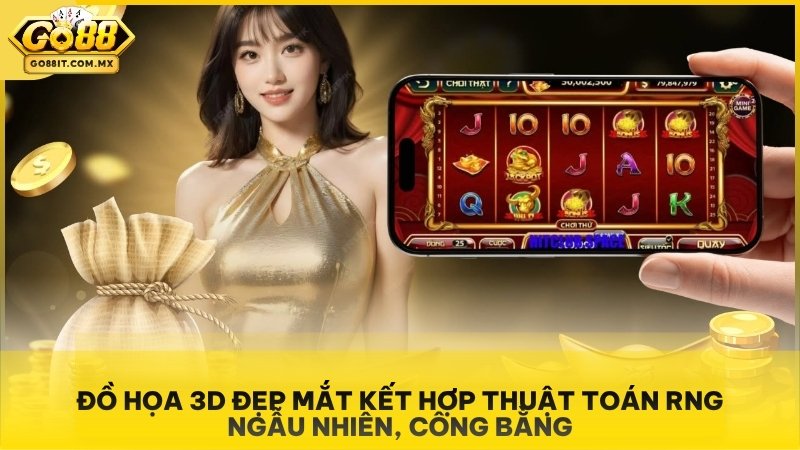 Đồ họa 3D đẹp mắt kết hợp thuật toán RNG ngẫu nhiên, công bằng.