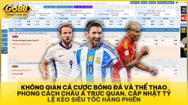 O Thể Thao Go88 - Sảnh Cá Cược Bóng Đá Châu Á Uy Tín Hàng Đầu 1 Không gian cá cược bóng đá và thể thao phong cách châu Á trực quan, cập nhật tỷ lệ kèo siêu tốc hằng phiên.