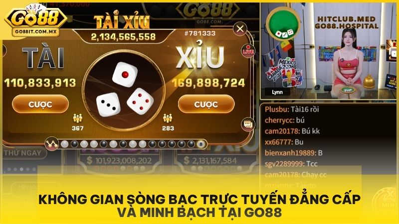 Tài Xỉu Livestream Go88 - Trực Tiếp Cùng Dealer Mỹ Nhân Nóng Bỏng 1 Trải nghiệm không gian sòng bạc trực tuyến chân thực và minh bạch cùng các Dealer mỹ nhân hằng phiên